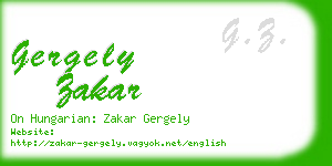 gergely zakar business card